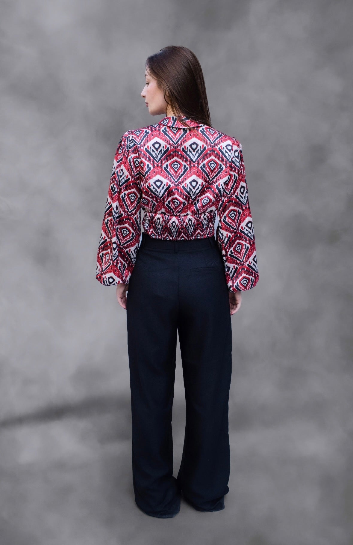 Fancy Patterned V Top