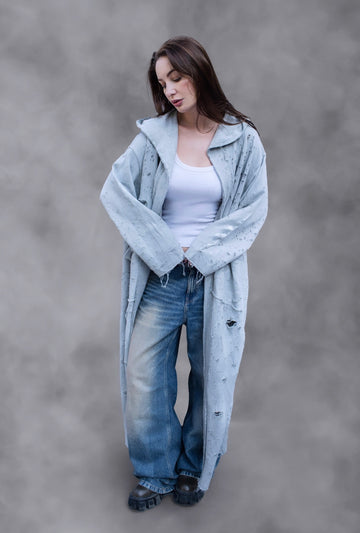 Ripped Grey Cardigan