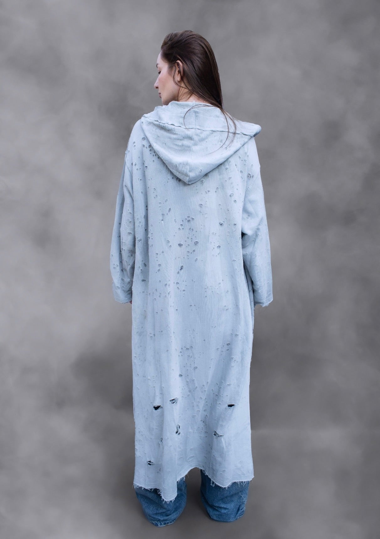 Ripped Grey Cardigan