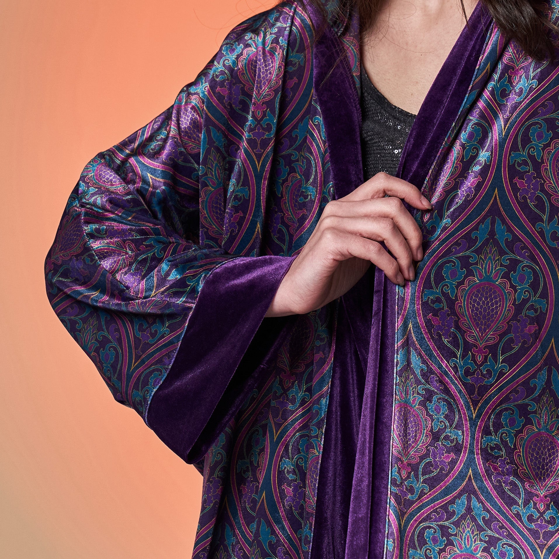 Purple Velvet Kaftan