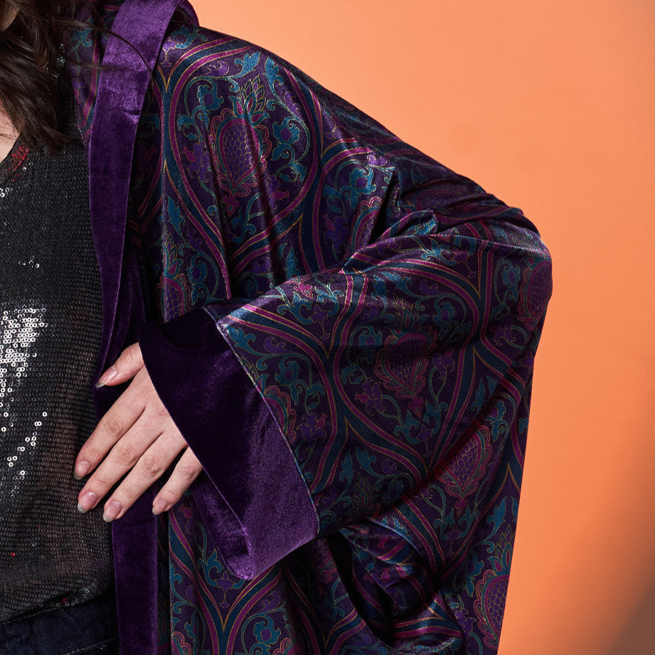 Purple Velvet Kaftan