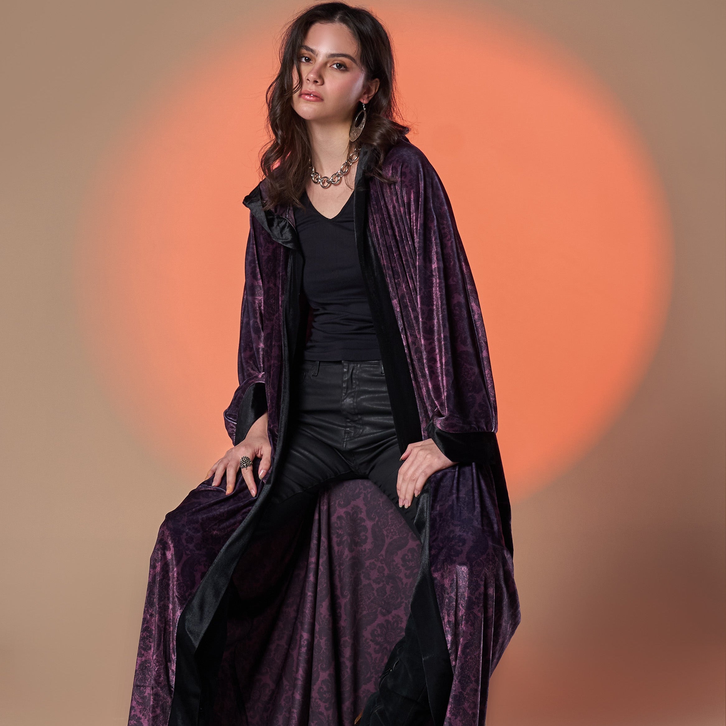 Purple Velvet Kaftan