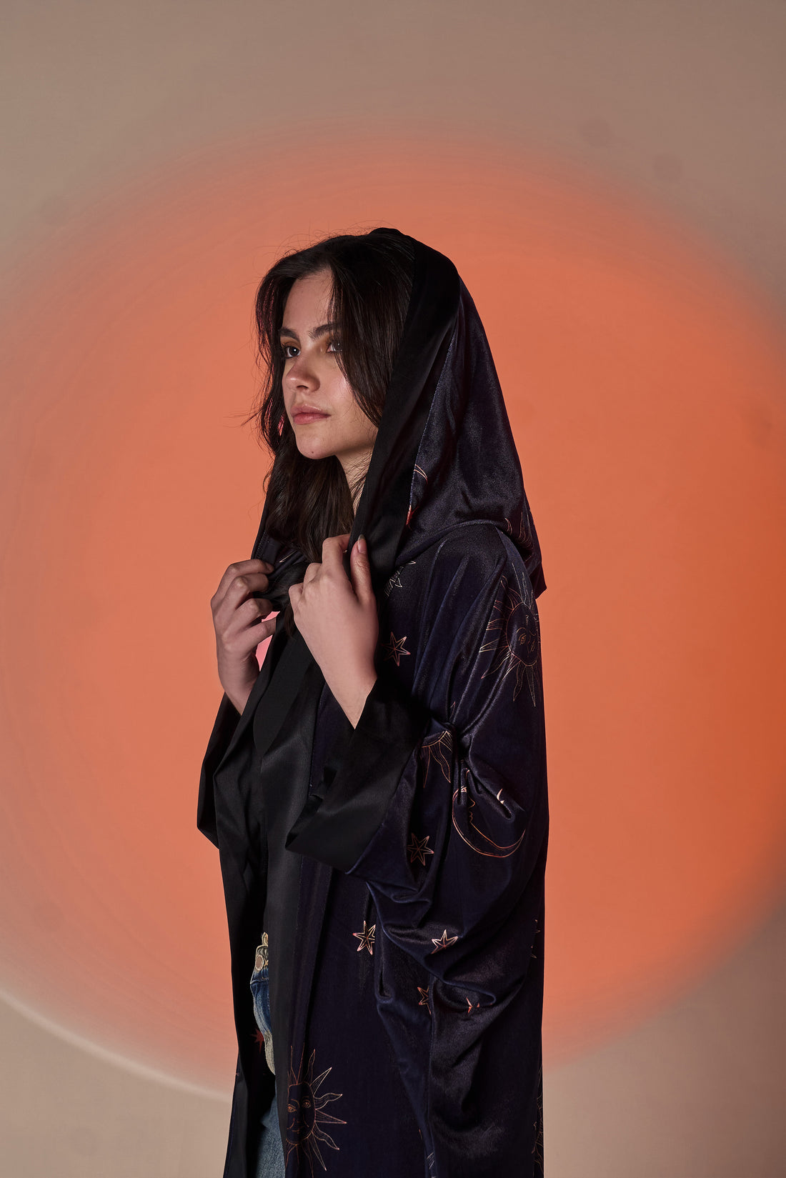 Star And Moon Velvet Kaftan