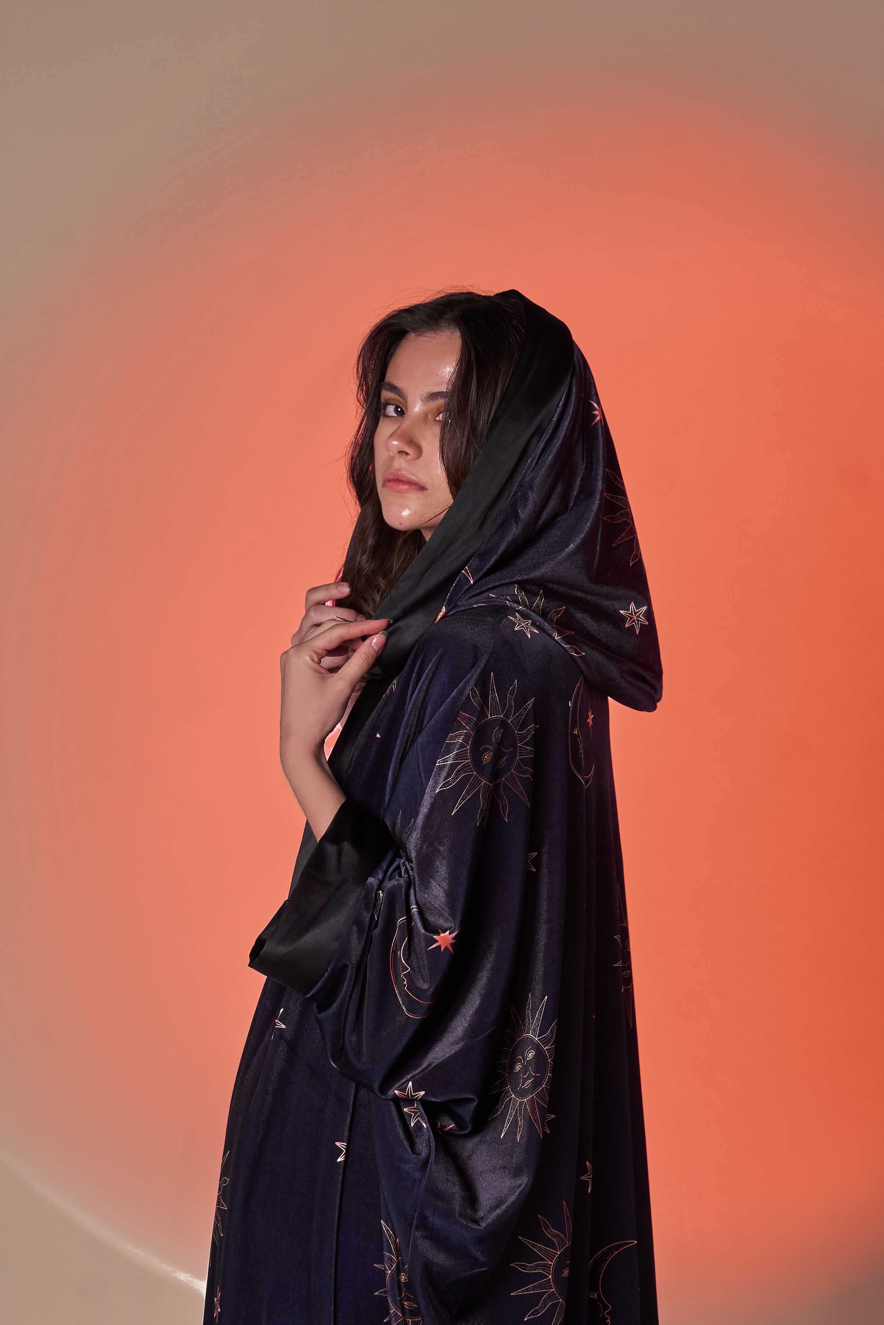 Star And Moon Velvet Kaftan