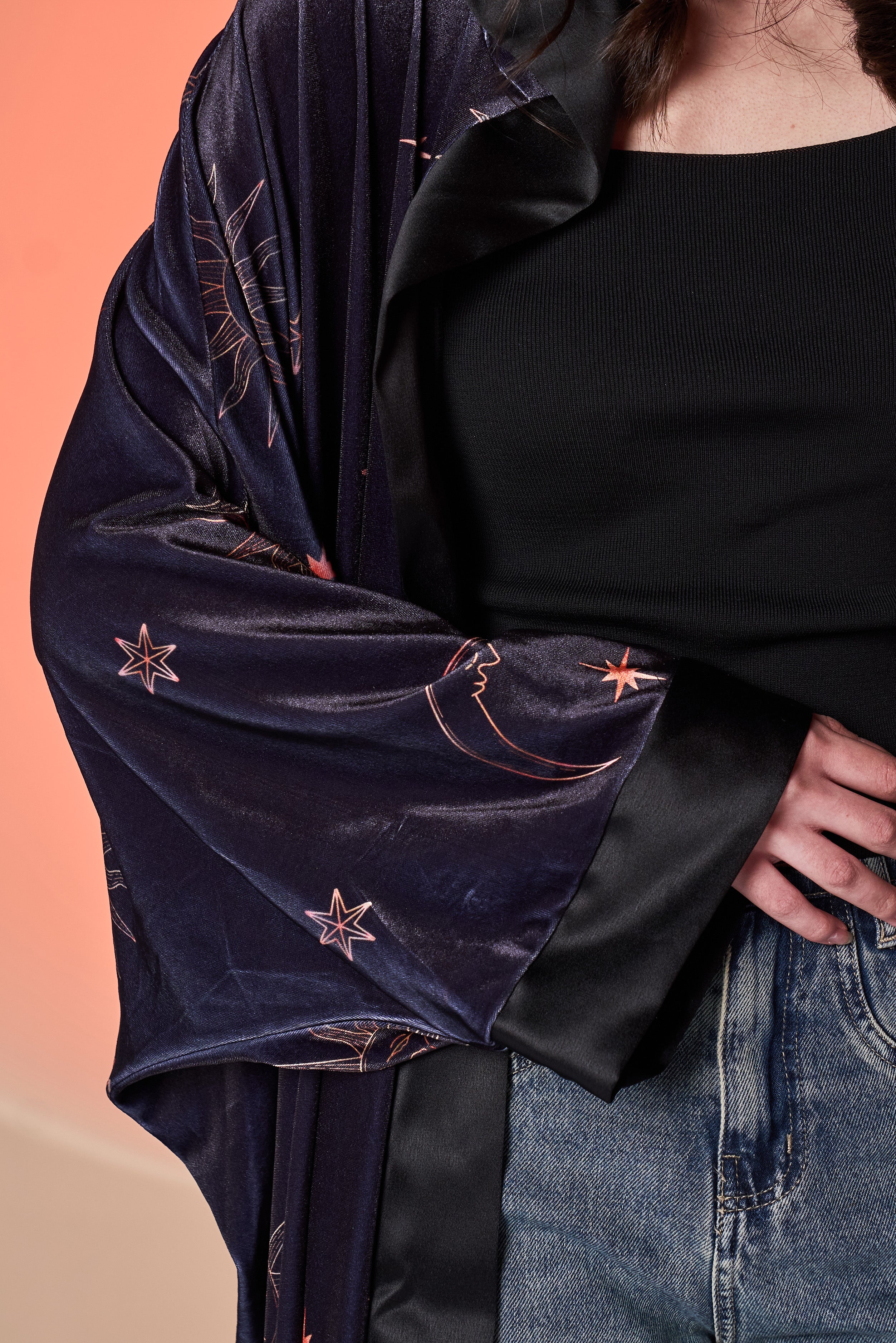 Star And Moon Velvet Kaftan