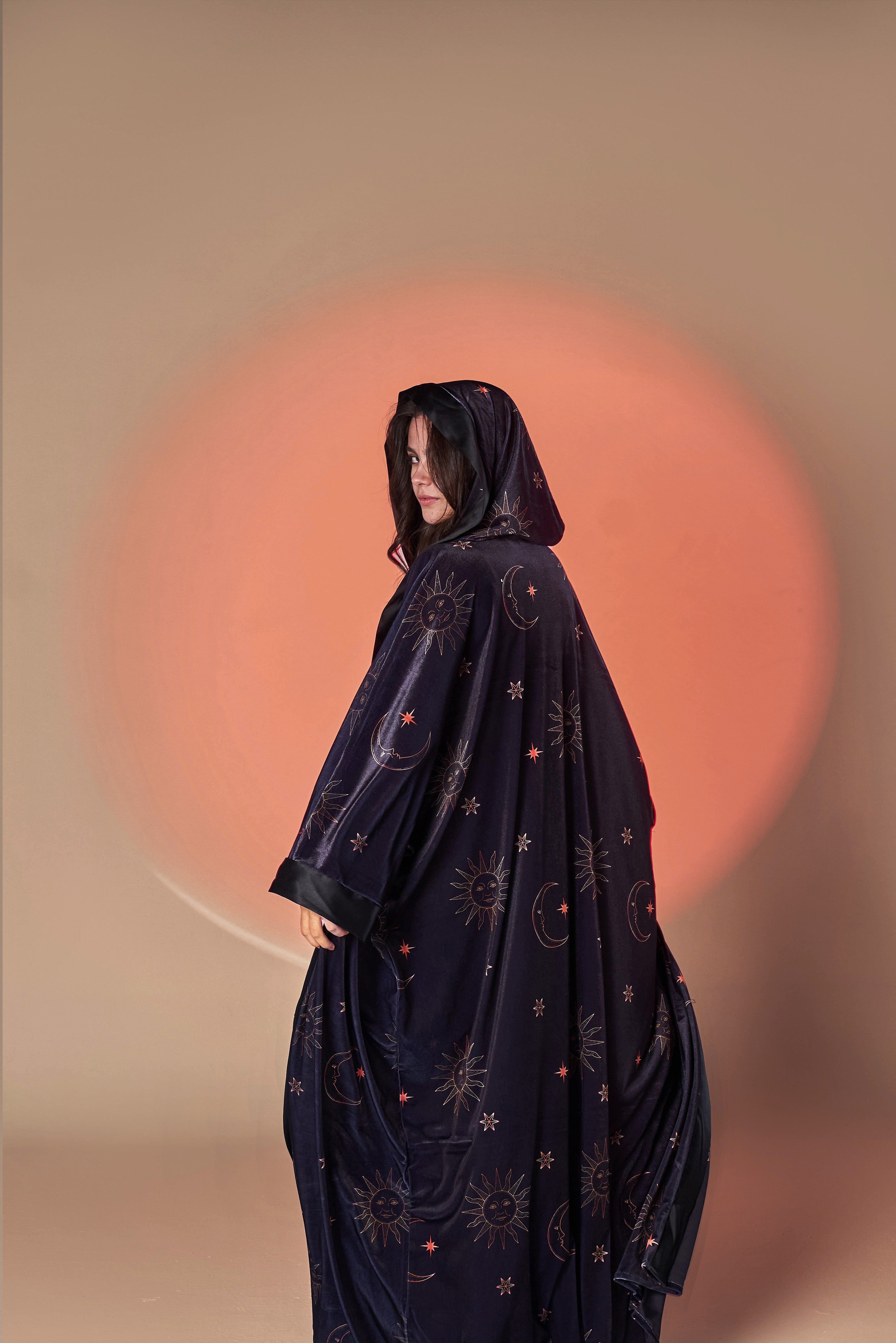 Star And Moon Velvet Kaftan